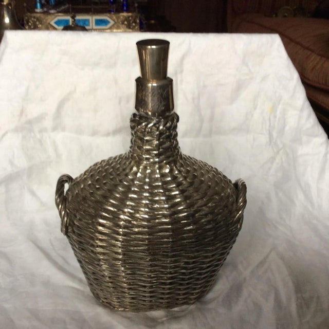 Silver Gorham Sterling Silver Overlay Basket Jug For Sale - Image 8 of 10