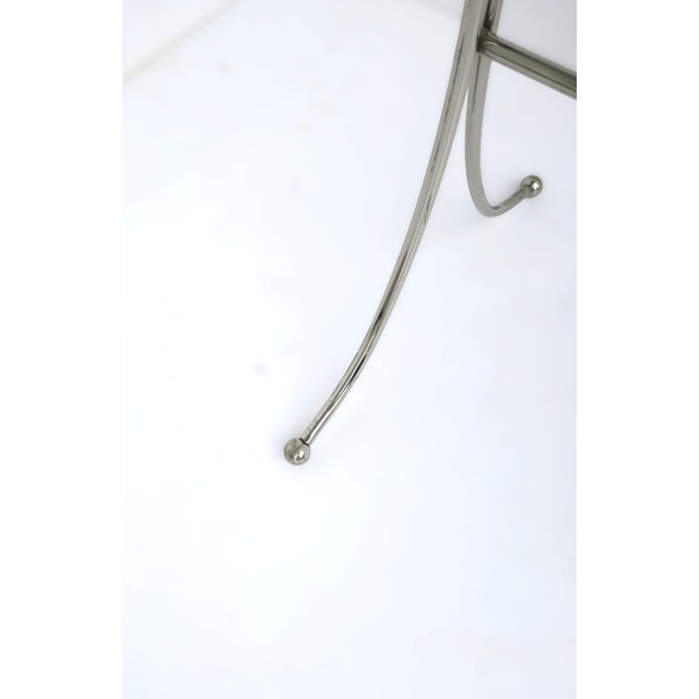 Chrome Glass Side Drinks Table, Midcentury Modern, Circa Mid-20th Century For Sale - Image 9 of 10