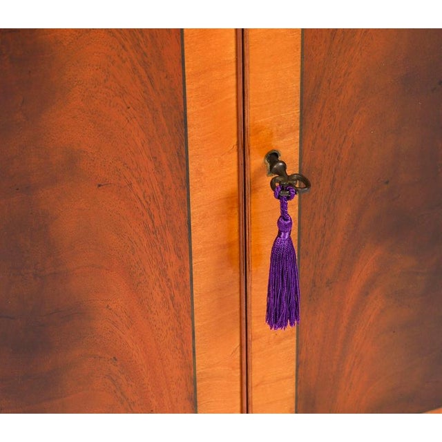 Vintage English Flame Mahogany Display Cabinet For Sale - Image 5 of 18