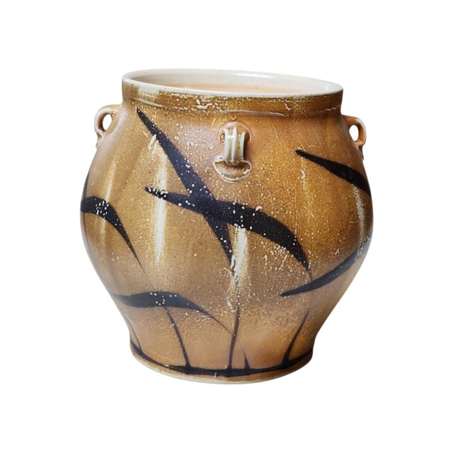 Farmhouse Vintage Kyle Carpenter Large Studio Pottery Vase For Sale - Image 3 of 6