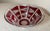 Glass Vintage Bohemian Czech Centerpiece Cranberry Red Cut to Clear Glass Crystal Bowl For Sale - Image 7 of 12
