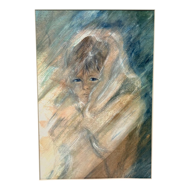 “Safe and Warm” Limited Edition Figurative Art, Signed Moji, 25/500, 2001 For Sale