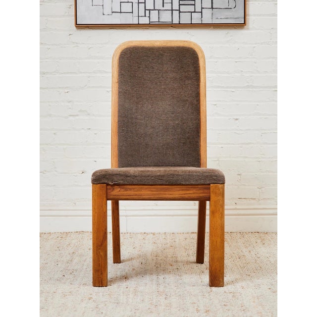 Brown Oak 1970s Dining Chairs For Sale - Image 4 of 11