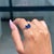 Not Yet Made - Made To Order Contemporary 2.55ct Pear & Oval Blue Sapphire Toi Et Moi Ring Size 6 in 14k White Gold For Sale - Image 5 of 17