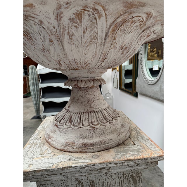 Late 20th Century Iron Urn With Wooden Pedestal For Sale - Image 14 of 18