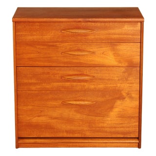 Mid-Century Teak Chest of 4 Drawers on Casters from Austinsuite, 1960s For Sale