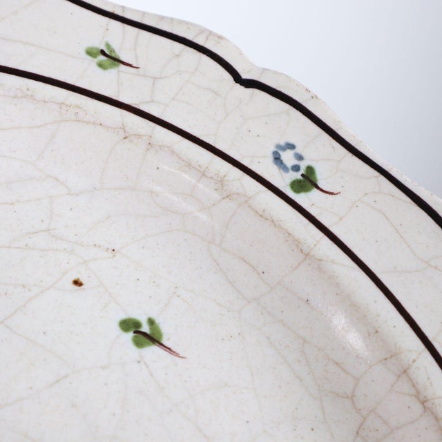 Hand-Painted Glazed Terracotta Plate, Italy For Sale - Image 3 of 12