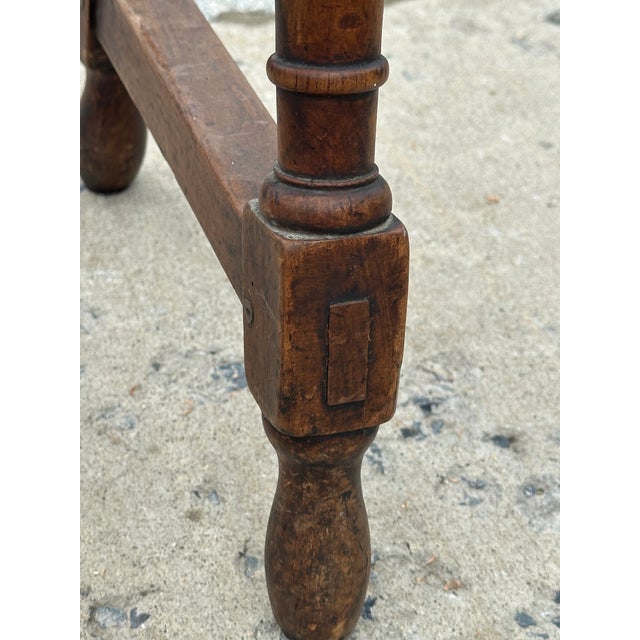 Hand Crafted Rustic Wooden Antique Benches -a Pair For Sale - Image 4 of 14