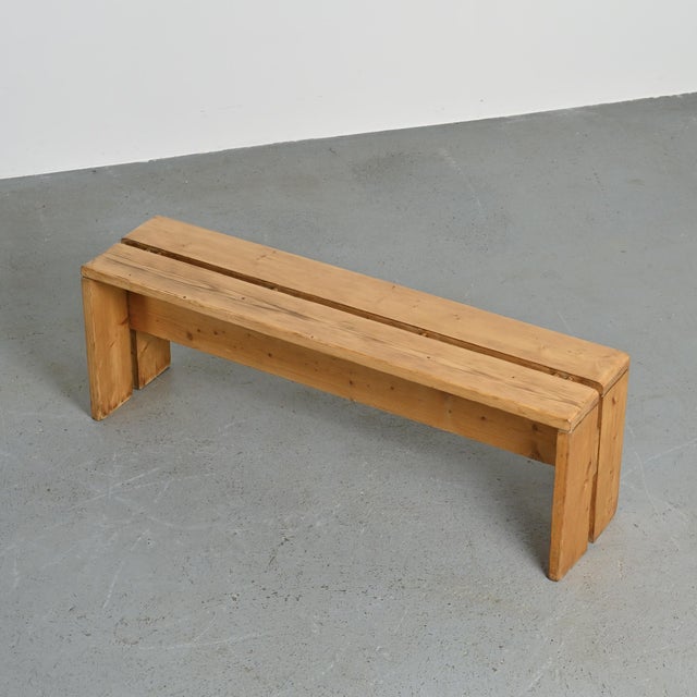 1970s Pine Bench from Les Arcs, France, 1973 For Sale - Image 5 of 12