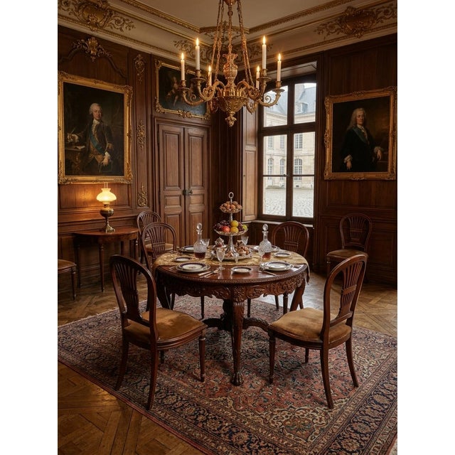 Late 18th Century Louis XVI Period Hot Air Balloon Set of Five Side Chairs For Sale - Image 4 of 6