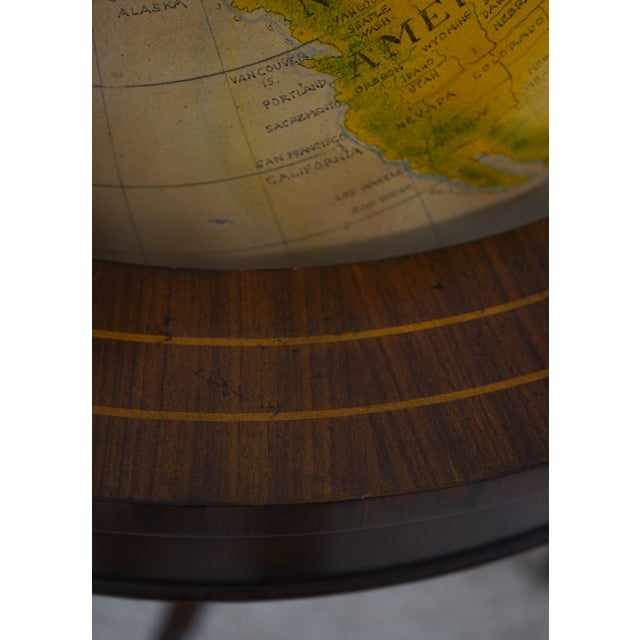 Maitland - Smith Maitland Smith English Style Mahogany Globe on Stand For Sale - Image 4 of 16