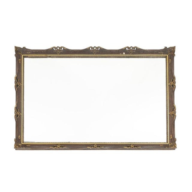 19th Century Portuguese Wall Mirror in Oak Frame For Sale - Image 6 of 6