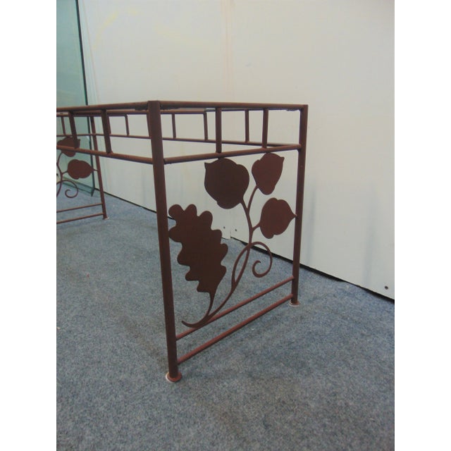 Modern Design Steel Rod & Leaf Coffee Table For Sale - Image 4 of 6