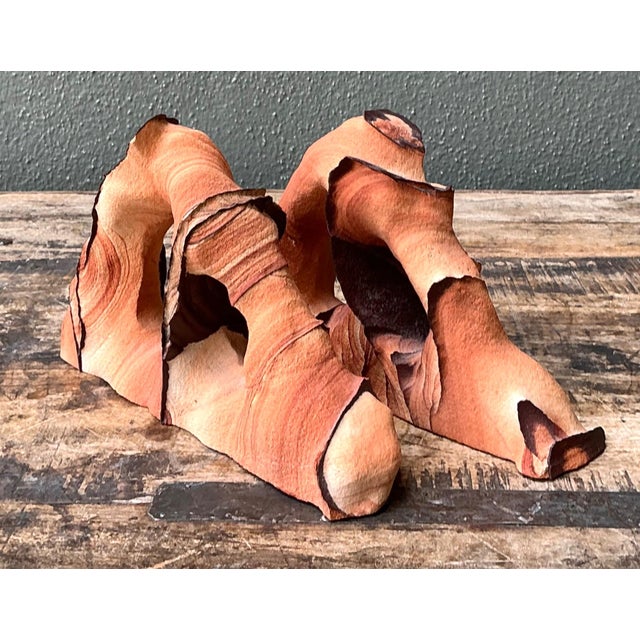 Vintage Natural Form Ceramic Bookends For Sale - Image 10 of 18
