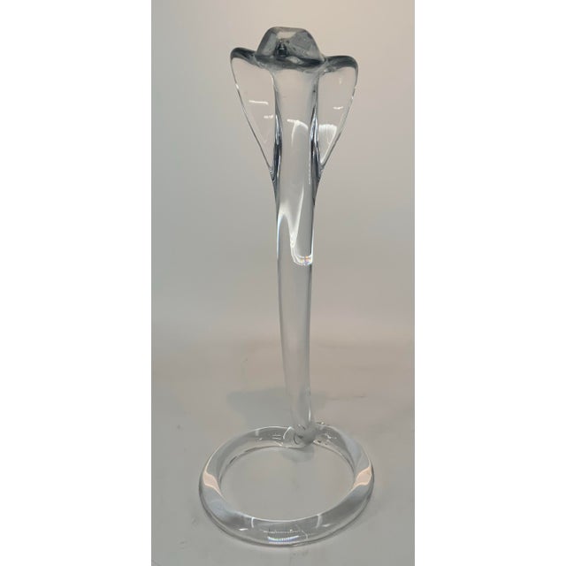 Daum France Clear Crystal Cobra Sculpture For Sale In Providence - Image 6 of 10