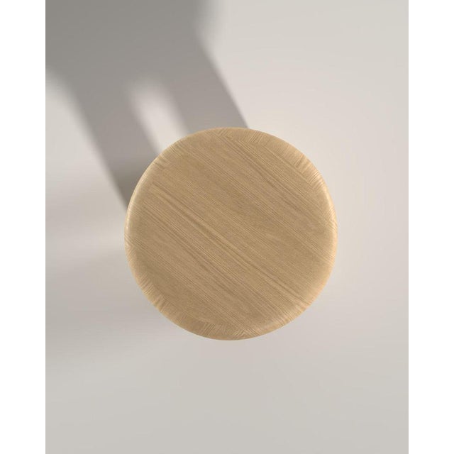 Wood Rope Stool in Gentle Natural Oak by Virginia Arlotto For Sale - Image 7 of 8