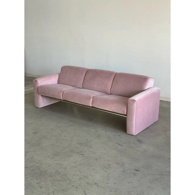 1980s Post Modern Sofa in Lilac For Sale - Image 11 of 11