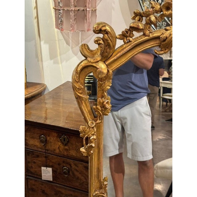19th C. French Louis XV Giltwood Mirror For Sale In Dallas - Image 6 of 9
