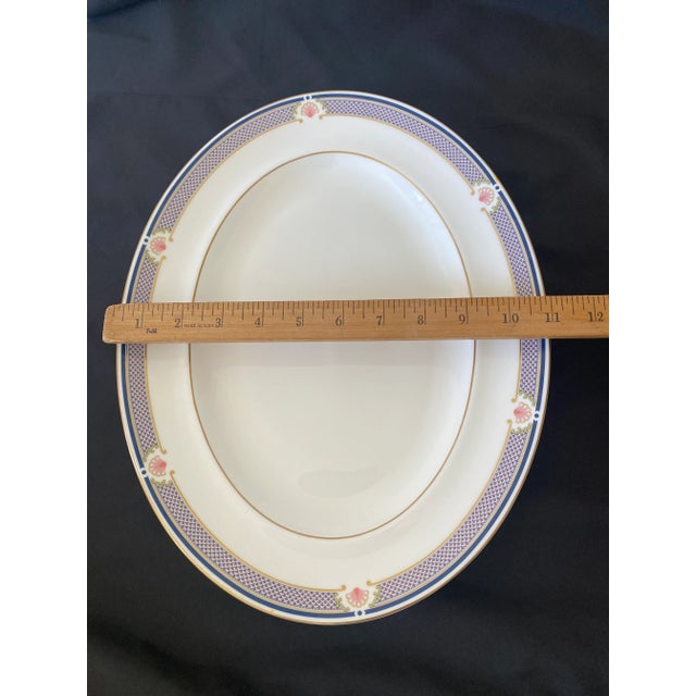 Late 20th Century Late 20th Century Wedgwood Waverley Bone China Oval Serving Platter Mint Condition For Sale - Image 5 of 11