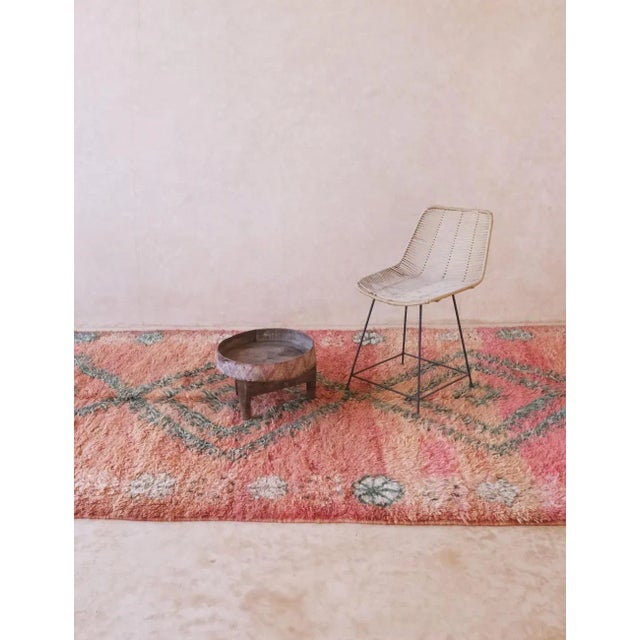 Shabby Chic 1980s Soft Pink Moroccan Rug - 11.2 X 5.7 Ft For Sale - Image 3 of 8