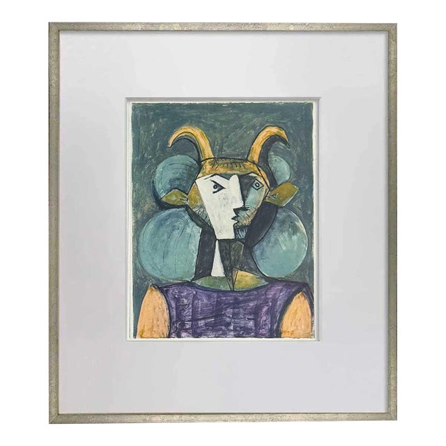 Original Pablo Picasso 1948 Limited Edition Lithograph by Draeger Frères, Museum Framed For Sale