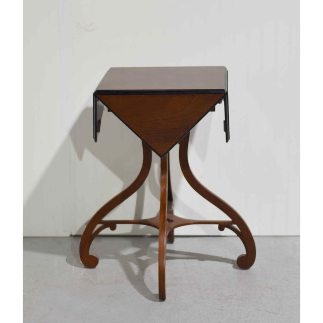 Traditional Vintage Georgian Handkerchief Drop Leaf Side Table by Baker Furniture - Single For Sale - Image 3 of 12