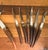 Farmhouse Bakelite Horn Carving Set and 12 Steak Knives- Set of Fourteen For Sale - Image 3 of 15