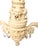 Vintage Asian Faux Ivory Vase With Ornate Sculptures and Dragon Handles For Sale - Image 4 of 12
