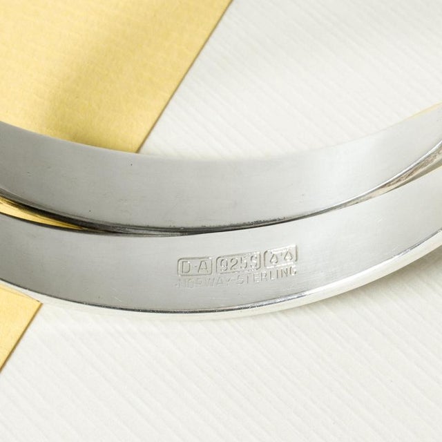 1960s Mid-Century Silver Bangle from David Andersen, 1960s For Sale - Image 5 of 6