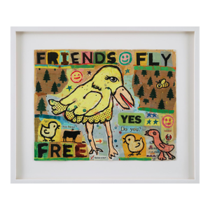 "Frequent Flyers" - Original, Mixed Media Collage Artwork by Brian McDonald