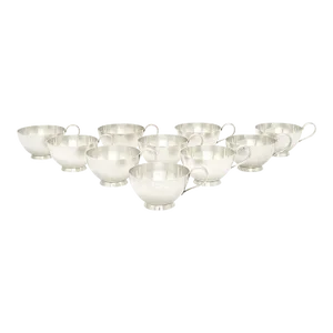 Tiffany Sterling Silver Barware / Tableware Punch Cup Service for Ten People