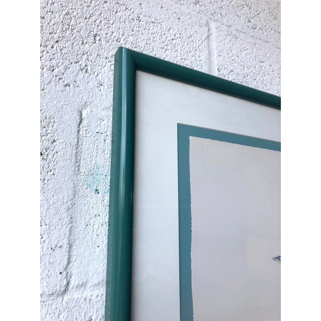 Metal 1980s Enrico Embroli "Sea Oats I" Numbered and Hand Signed Framed Serigraph For Sale - Image 7 of 11