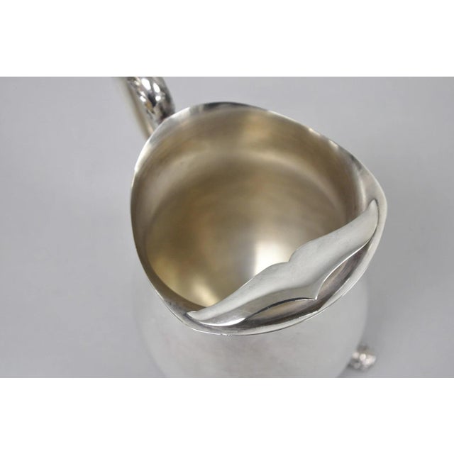 Vintage Kent Silversmiths Silver Plated Bulbous Victorian Footed Water Pitcher For Sale - Image 4 of 12