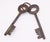 Metal Antique Large Operable Steel Padlock With Keys For Sale - Image 7 of 7
