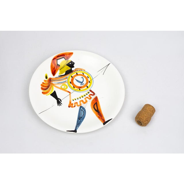 Glazed Earthenware Plate by Roger Capron, 1950s For Sale - Image 6 of 13