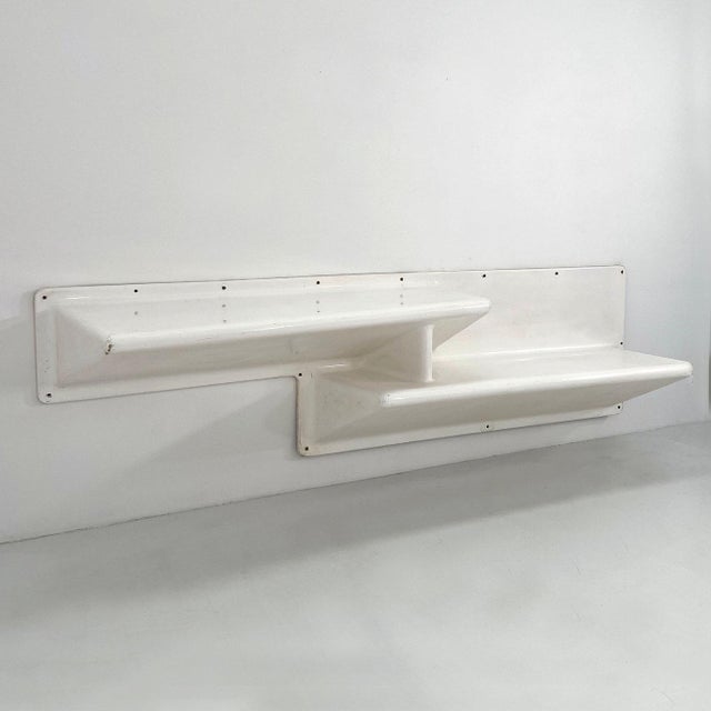 Fiberglass Wall Unit with Desk and Bench or Shelves from Club Med, 1970s For Sale - Image 10 of 13