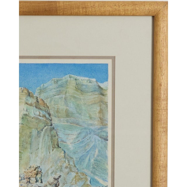 Traditional Edward Cronquist 1983 Original Watercolor, Rocky Mountain Spires For Sale - Image 3 of 3