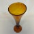 1970s 1970s Vintage Handblown Amber Glass Trumpet Vase For Sale - Image 5 of 11