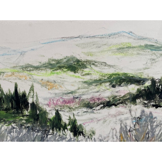 American Original Artwork on Paper in Fine Gallery-Style Presentation, Tuscany, 1982, American Listed Artist, Framed For Sale - Image 3 of 6