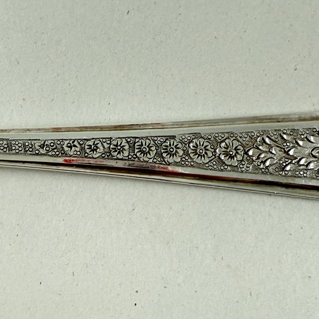 Early 20th Century Persian Estate Silver Large Pastry Server For Sale - Image 5 of 9