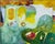 Paint "Moss and Sunlight" Abstract Beautiful Colorful Modern Painting by Artist Sonia Gold For Sale - Image 7 of 17