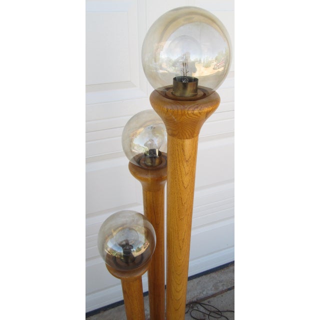 Late 20th Century Modeline Honey Oak Floor Lamp by Charles Gibilterra For Sale - Image 10 of 18