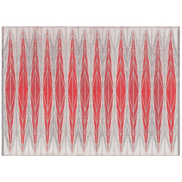Modern Vintage Double Sided Swedish Flat Weave Rug Doris Leslie Blau For Sale - Image 3 of 9