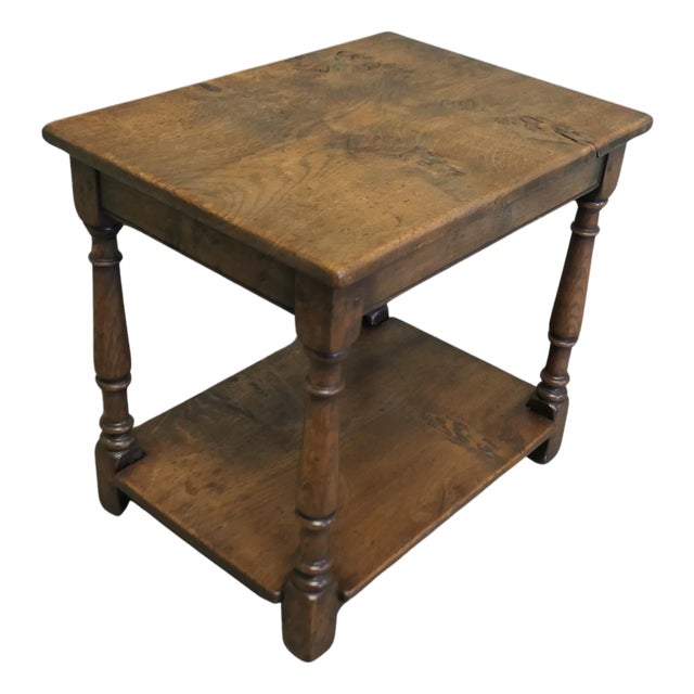 Elm Joint Table with Undertier For Sale