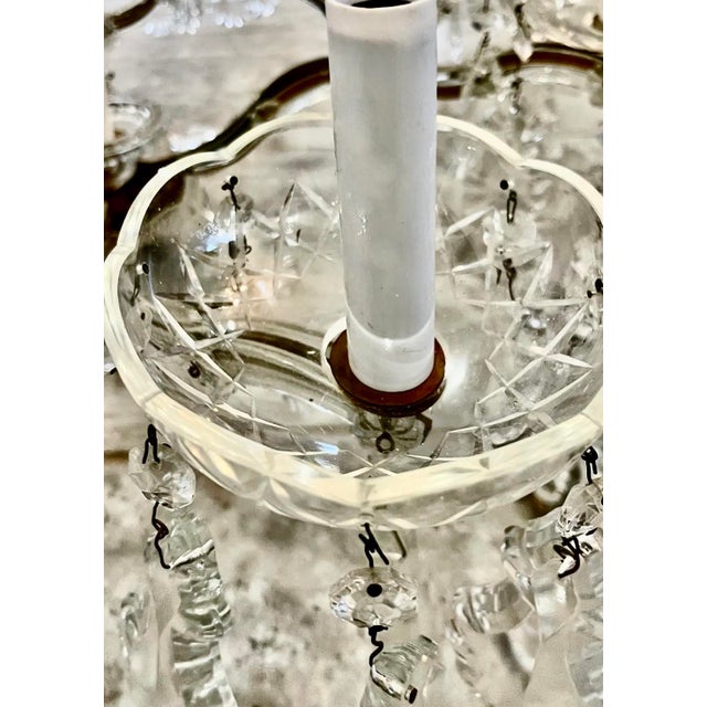 Metal Louis XVI Style Crystal 8-Arm Chandelier For Sale - Image 7 of 11