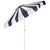 Navy Blue Meze 9 Ft Crank Umbrella, Navy Cabana Stripe/White Pole For Sale - Image 8 of 9