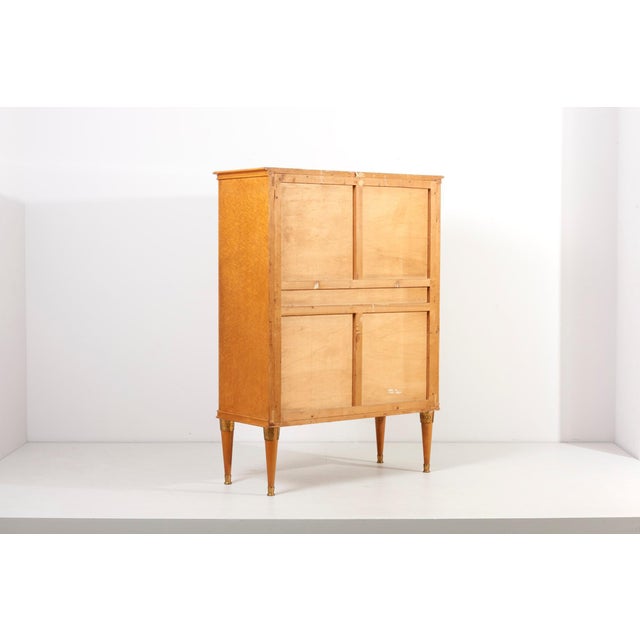 Italian Birdseye Maple Bar Cabinet, 1950s For Sale - Image 6 of 18