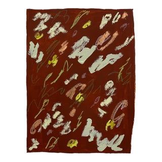 "Meadow" Contemporary Abstract Oil and Acrylic on Paper by Lacey Berry For Sale