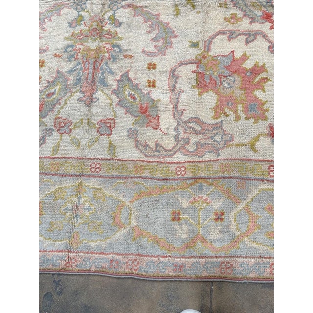 Early 20th Century Antique Oushak Rug 11.3x8.2 For Sale - Image 5 of 9