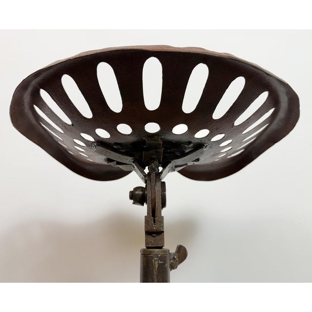 Vintage Industrial Swivel Chair, 1950s For Sale - Image 9 of 18